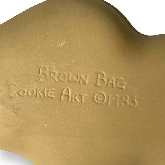 Vintage Brown Bag Cookie Art 1983 Santa Craft Cookie Mold Collectible - Picture 3 of 5